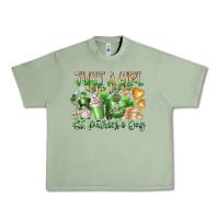 Oil Green Just a Girl who Loves Saint Patrick's Day Urban Heavy Tee - RacoonDesign