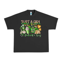 Pigment Black Just a Girl who Loves Saint Patrick's Day Urban Heavy Tee - RacoonDesign