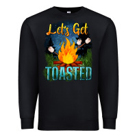 Black lets get toasted Premium Sweatshirt - NancyCooperArtShop