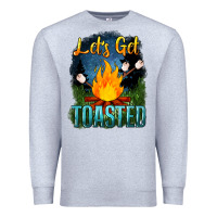 Heather Grey lets get toasted Premium Sweatshirt - NancyCooperArtShop
