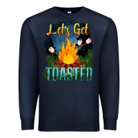 Navy lets get toasted Premium Sweatshirt - NancyCooperArtShop