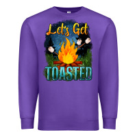 Purple lets get toasted Premium Sweatshirt - NancyCooperArtShop
