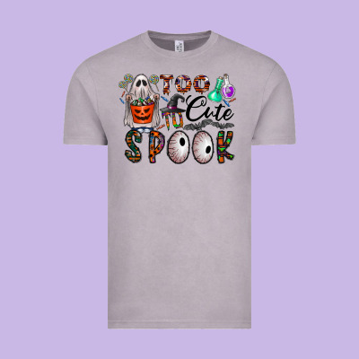 Too Cute To Spook Vintage Tee Designed By Cowhidedigitalart