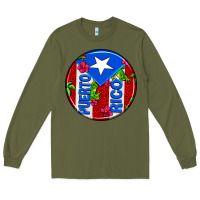 Army Green puerto rico coasters Long Sleeve Tee - AdoDesignShop