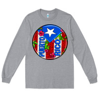 Heather Grey puerto rico coasters Long Sleeve Tee - AdoDesignShop