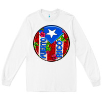 White puerto rico coasters Long Sleeve Tee - AdoDesignShop