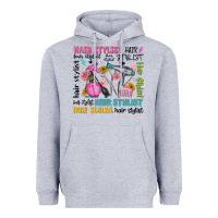 Heather Grey hair stylist typography Heavyweight Hoodie - MaliasSmallBusiness