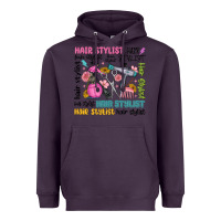 Plum hair stylist typography Heavyweight Hoodie - MaliasSmallBusiness