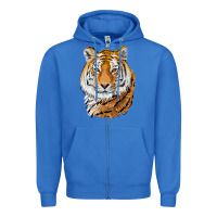 True Royal Tiger Head Zipper Hoodie - LillyAllenDesigns