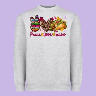 Peace Love Tacos Heavyweight Sweatshirt Designed By Cts Tumbler Store
