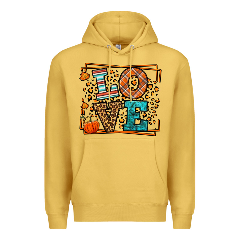 Fall Autumn Leopard Love Premium Hoodie by LillyAllenDesigns | Teevron
