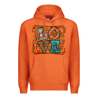 Carrot Fall Autumn Leopard Love Premium Hoodie - LillyAllenDesigns