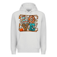Dove Grey Fall Autumn Leopard Love Premium Hoodie - LillyAllenDesigns
