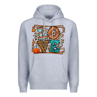 Heather Grey Fall Autumn Leopard Love Premium Hoodie - LillyAllenDesigns