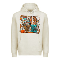 Oatmeal Heather Fall Autumn Leopard Love Premium Hoodie - LillyAllenDesigns