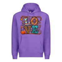 Purple Fall Autumn Leopard Love Premium Hoodie - LillyAllenDesigns