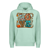 Seafoam Fall Autumn Leopard Love Premium Hoodie - LillyAllenDesigns