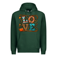 Sports Green Fall Autumn Leopard Love Premium Hoodie - LillyAllenDesigns