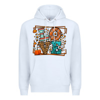White Fall Autumn Leopard Love Premium Hoodie - LillyAllenDesigns