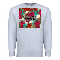 Heather Grey faith Premium Sweatshirt - NancyCooperArtShop