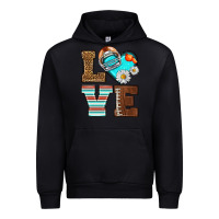 Black American Football love and helmet Urban Hoodie - NancyCooperArtShop