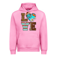 Fuchsia Pink American Football love and helmet Urban Hoodie - NancyCooperArtShop