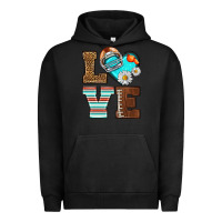 Pigment Black American Football love and helmet Urban Hoodie - NancyCooperArtShop