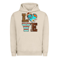 Pigment French Oak American Football love and helmet Urban Hoodie - NancyCooperArtShop