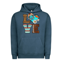 Pigment Midnight Navy American Football love and helmet Urban Hoodie - NancyCooperArtShop