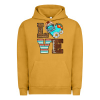 Pigment Peanut Butter American Football love and helmet Urban Hoodie - NancyCooperArtShop