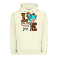 Pigment Pistachio American Football love and helmet Urban Hoodie - NancyCooperArtShop