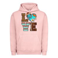 Pigment Salmon American Football love and helmet Urban Hoodie - NancyCooperArtShop