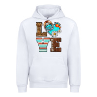 White American Football love and helmet Urban Hoodie - NancyCooperArtShop