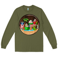 Army Green puerto rico coasters Long Sleeve Tee - AdoDesignShop