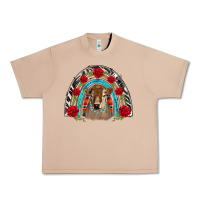 Burro brown baby cow floral rose rainbow Urban Heavy Tee - BarkalooDesign
