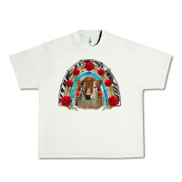 Pistachio brown baby cow floral rose rainbow Urban Heavy Tee - BarkalooDesign