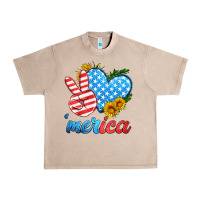 French Oak america with heart Urban Heavy Tee - HRA Design Shop