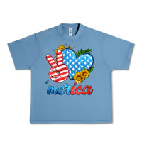 Pebble Blue america with heart Urban Heavy Tee - HRA Design Shop