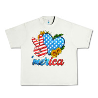 Pistachio america with heart Urban Heavy Tee - HRA Design Shop