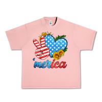 Salmon america with heart Urban Heavy Tee - HRA Design Shop