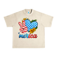 Sandshell america with heart Urban Heavy Tee - HRA Design Shop