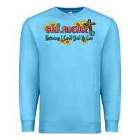 Ocean Blue god fidence Premium Sweatshirt - MaliasSmallBusiness