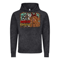 Vintage Black merry christmas highland cow Vintage Hoodie - RanaPortraitStore