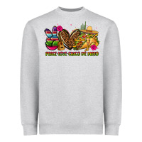 Heather Grey peace love cinco de mayo Heavyweight Sweatshirt - CTS Tumbler Store