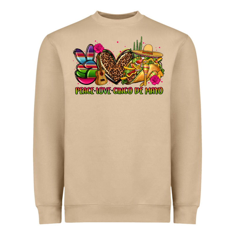 Peace Love Cinco De Mayo Heavyweight Sweatshirt by CTS Tumbler Store | Teevron