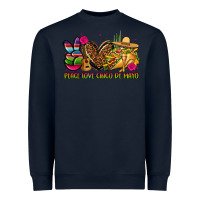 Navy peace love cinco de mayo Heavyweight Sweatshirt - CTS Tumbler Store