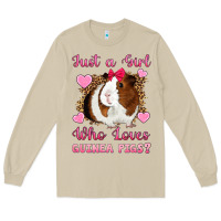 Mushroom Just A Girl Love Who Loves Guinea Pigs Long Sleeve Tee - Artiststas