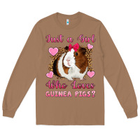 Toasted Coconut Just A Girl Love Who Loves Guinea Pigs Long Sleeve Tee - Artiststas