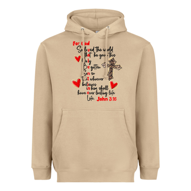 For God So Loved The World Heavyweight Hoodie by MaliasSmallBusiness | Teevron