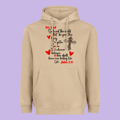 For God So Loved The World Heavyweight Hoodie Designed By Maliassmallbusiness